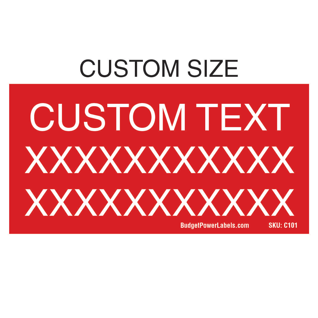 Custom Write In Text Placard