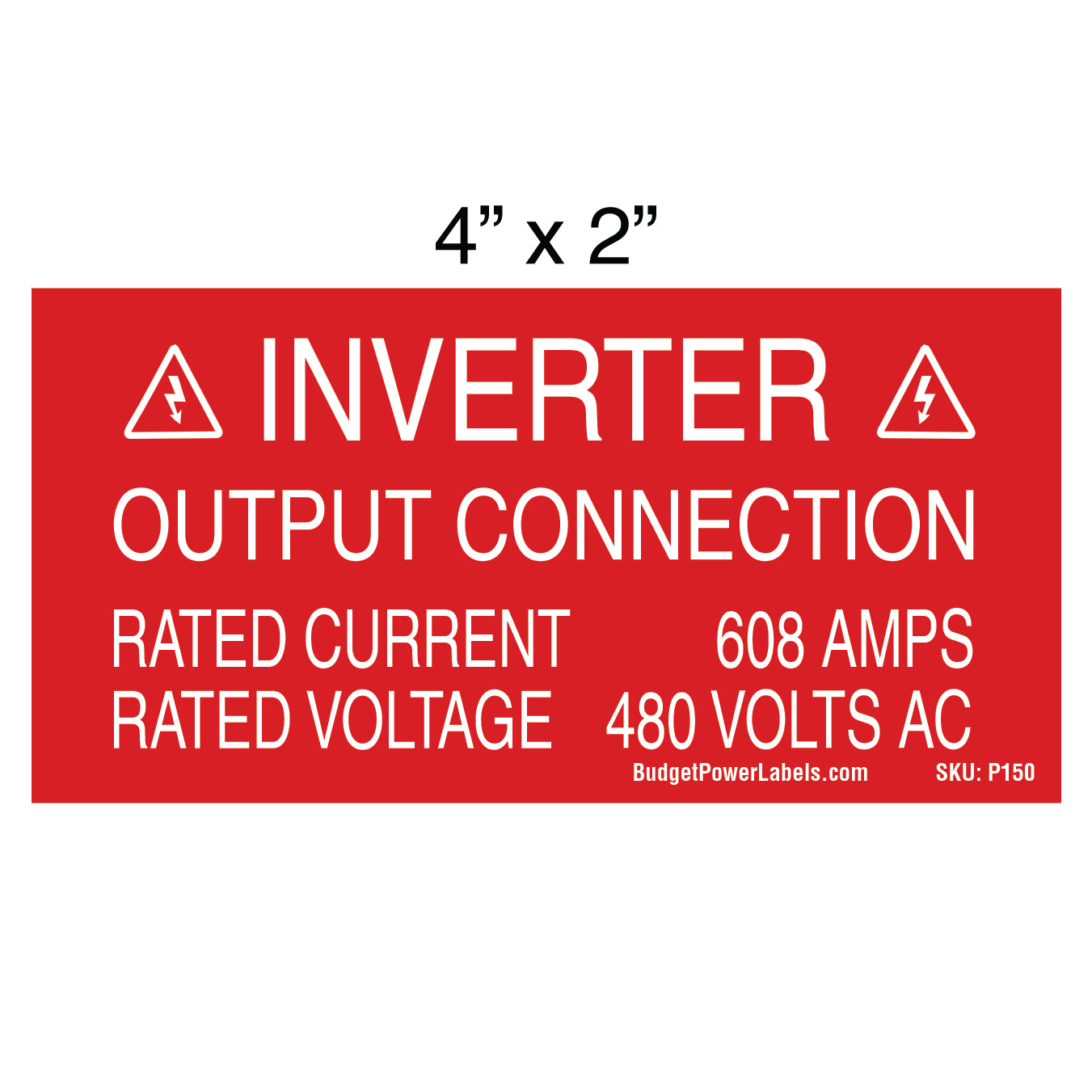 P150 Inverter Output Connection