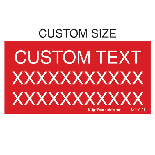 Custom Write In Text Placard