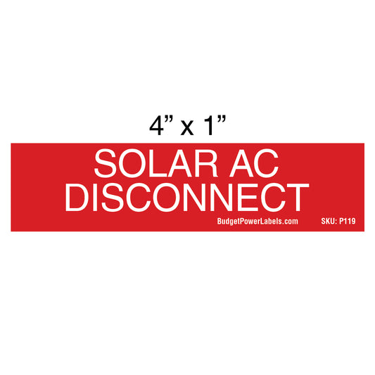 P119 Solar AC Disconnect