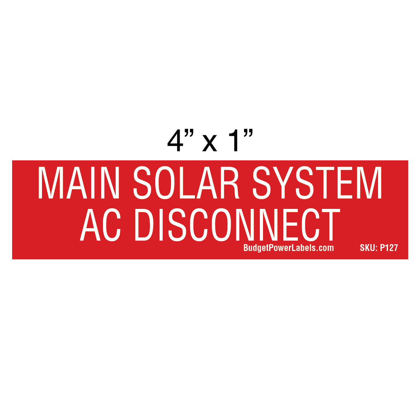 P127 Main Solar System DC Disconnect
