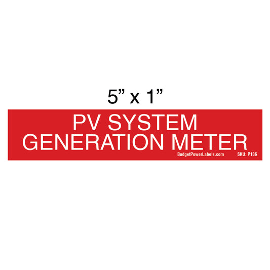 P136 PV System Generation Meter