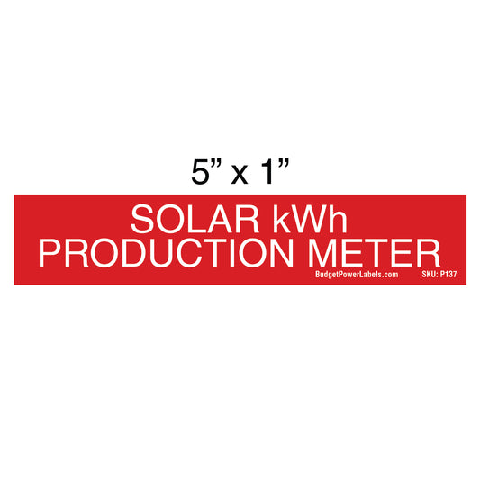 P137 Solar kWh Production Meter