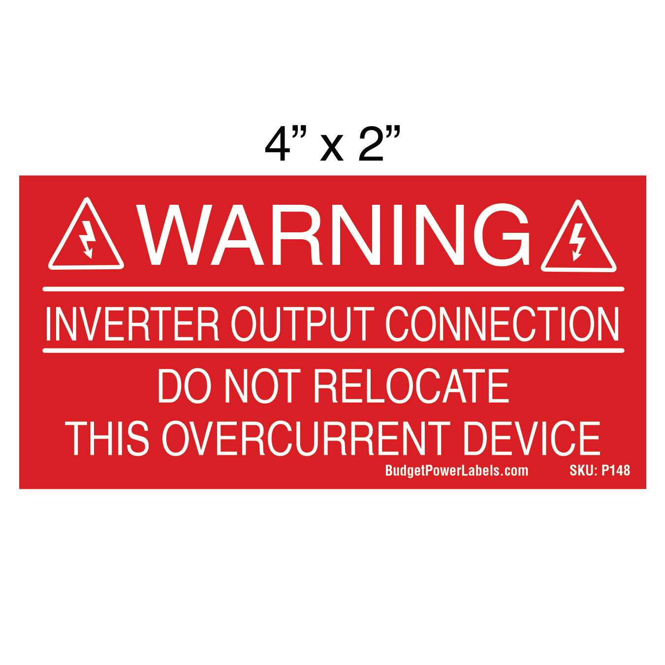 P148 Warning Inverter Output Connection