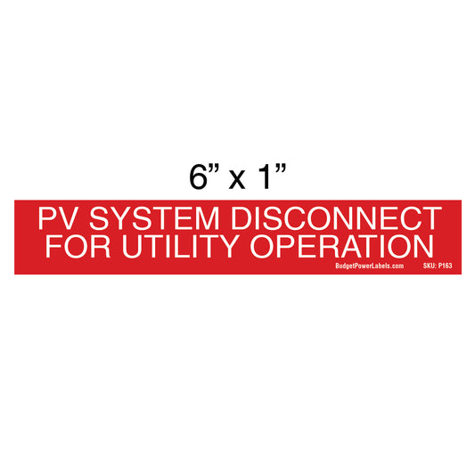 P163 PV System Disconnect
