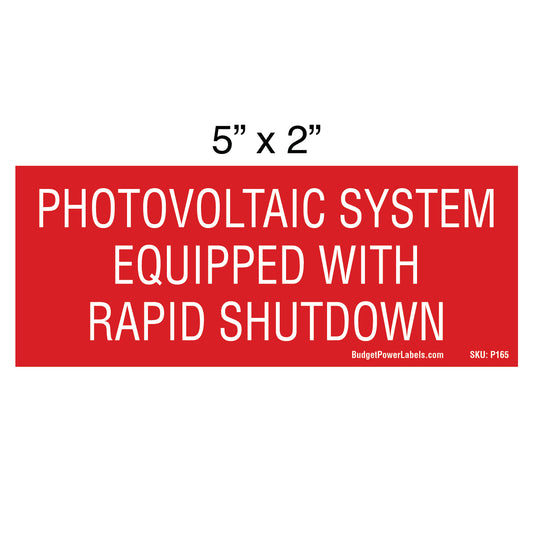 P165 Photovoltaic System Equipped