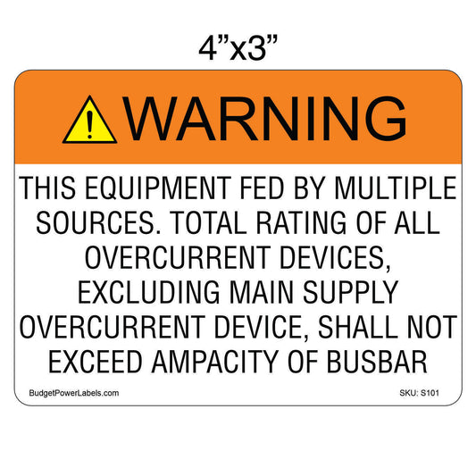 S101 - 3"x4" Warning Sticker