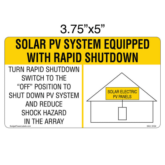 S104 Solar PV System Equipped With Rapid Shutdown