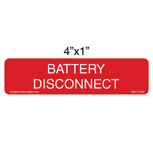 S106 Battery Disconnect