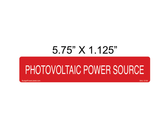 S108 Photovoltaic Power Source