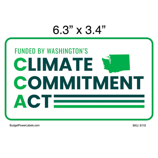 S110 - Climate Commitment Act Sticker