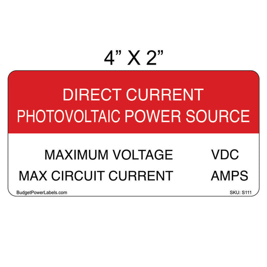 S111 Direct Current Photovoltaic Power Source