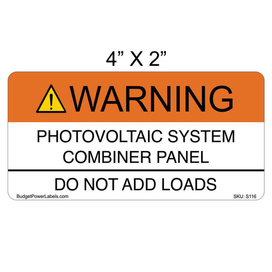 S116 Warning Photovoltaic System