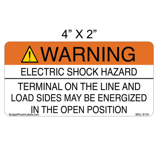 S119 Warning Electric Shock Hazard