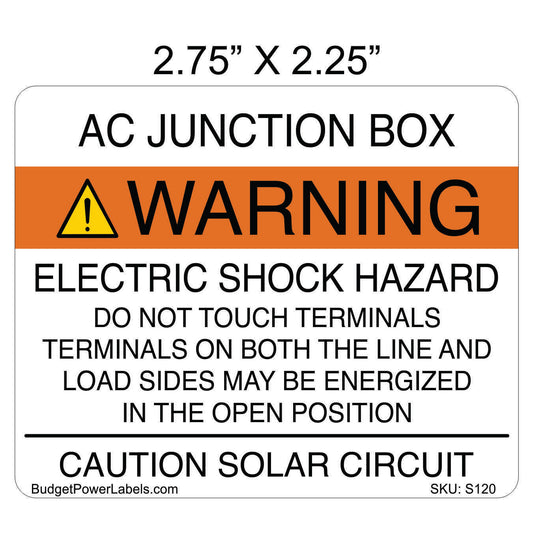 S120 AC Junction Box Warning