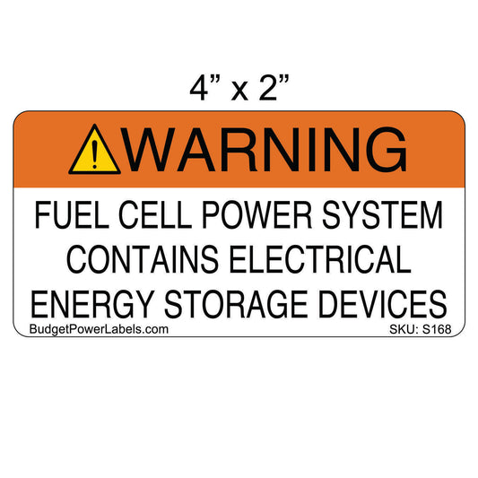 S168 - 4"x2" Fuel Cell Power System Sticker