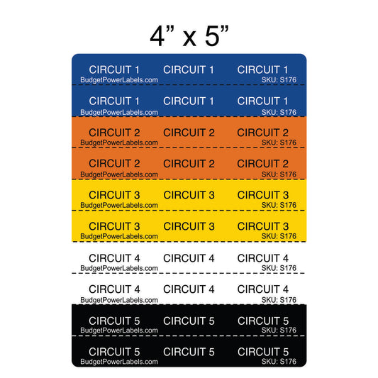 S176 - 4"x5" Multicolor Circuit 1-5 Sticker